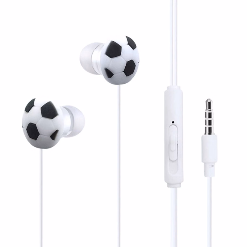 Soccer Style Wired Earbuds w/ Custom Imprint