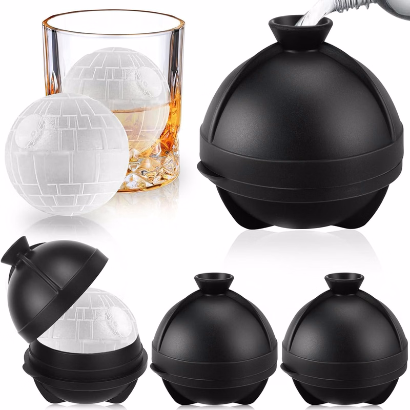 Silicone Single Sphere Whiskey Ice Mold with Cover