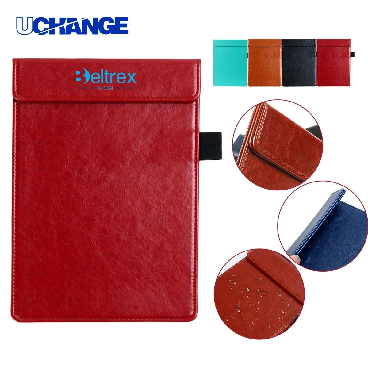 PU Leather Clipboard Board with Adjustable Pen Slot 1