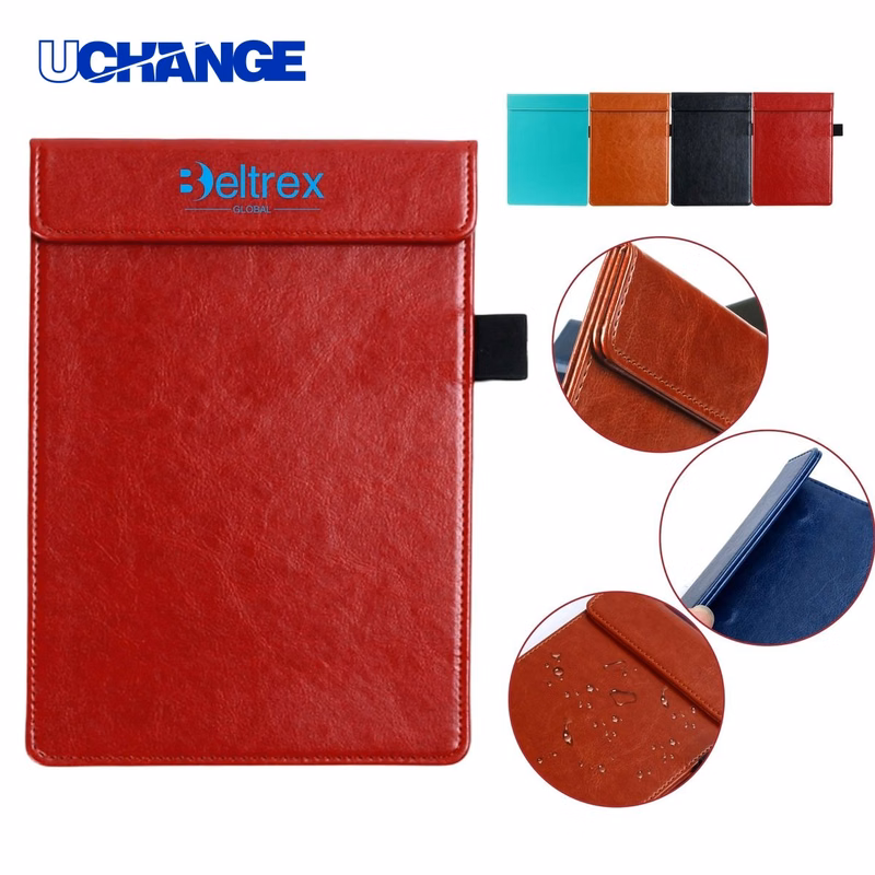 PU Leather Clipboard Board with Adjustable Pen Slot