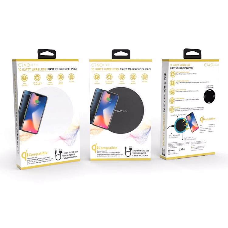 Wireless Charging Pads - Black 10W