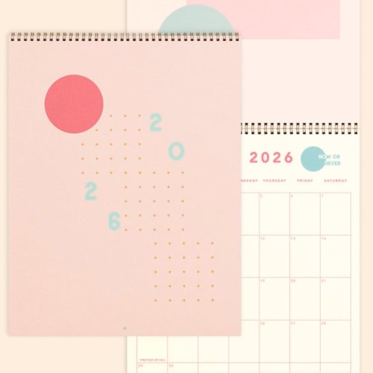 CALENDAR - JUMBO - VERTICAL - TEXT WEIGHTWITH COLOR GUTS