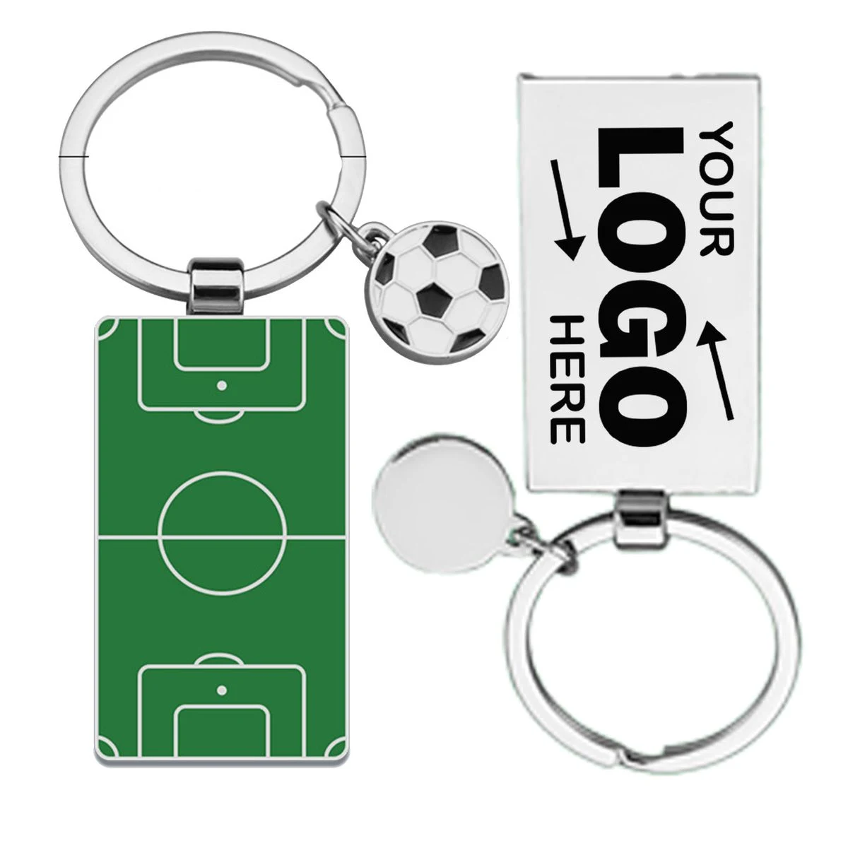 Soccer Pitch And Ball Themed Team Sports Souvenir Keychain Pendant 1