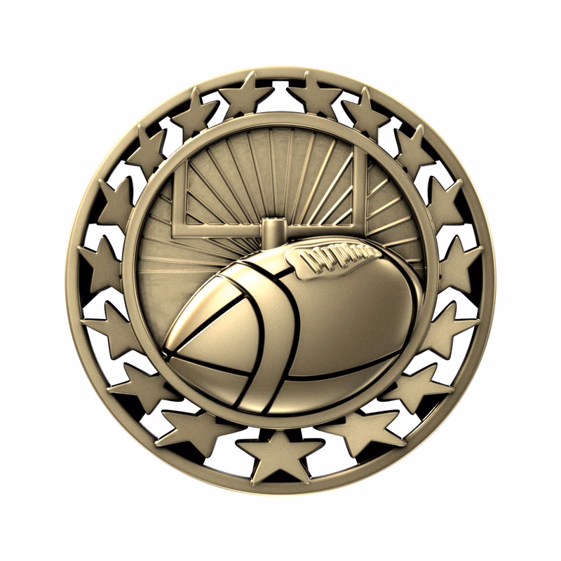Football Star Medallion (2-1/2")