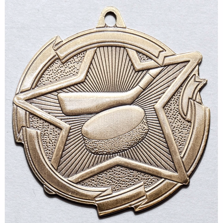 Hockey Star Medal 2-3/8"