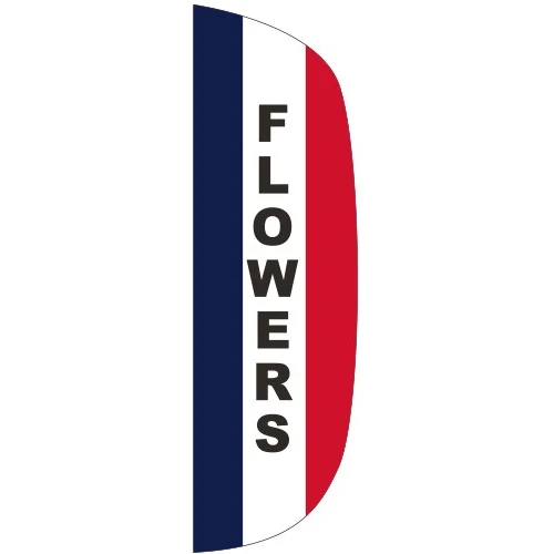 "FLOWERS" 3' x 10' Message Flutter Flag 1