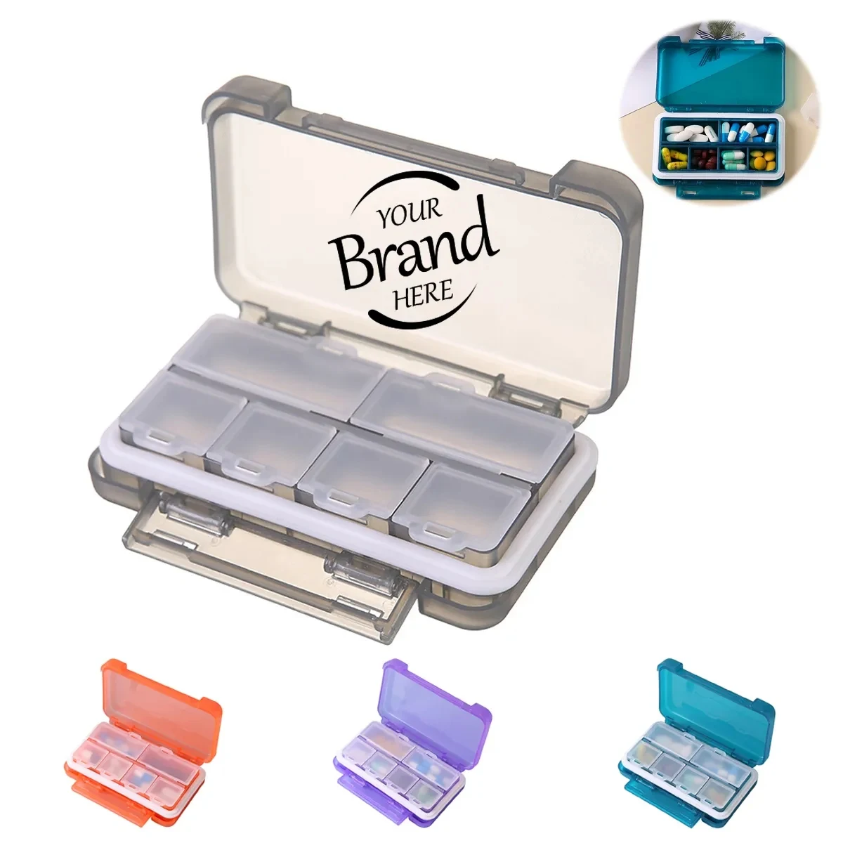 6 Compartments Pill Organizer Case 1