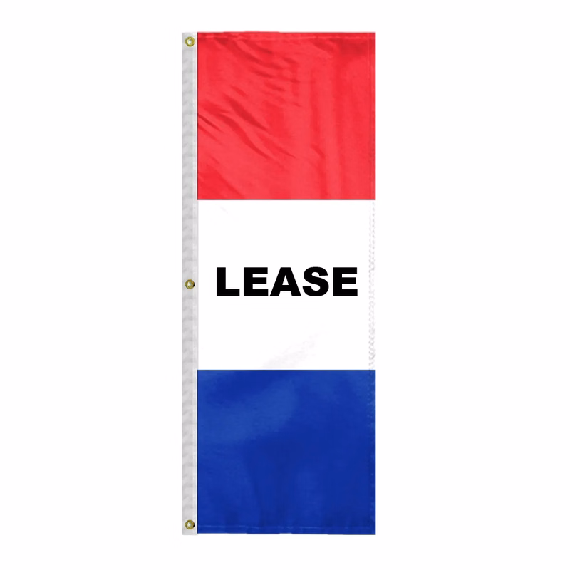8' x 28" (3) Sewn Stripes Horizontal Message Flags
