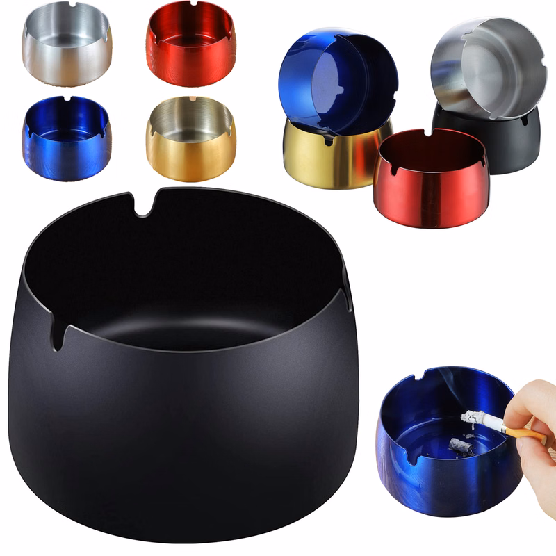 Windproof Stainless Steel Metal Ashtray