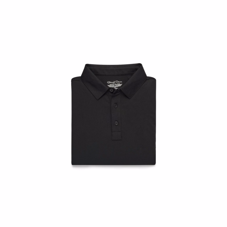 Straight Down Olympic Polo - Black