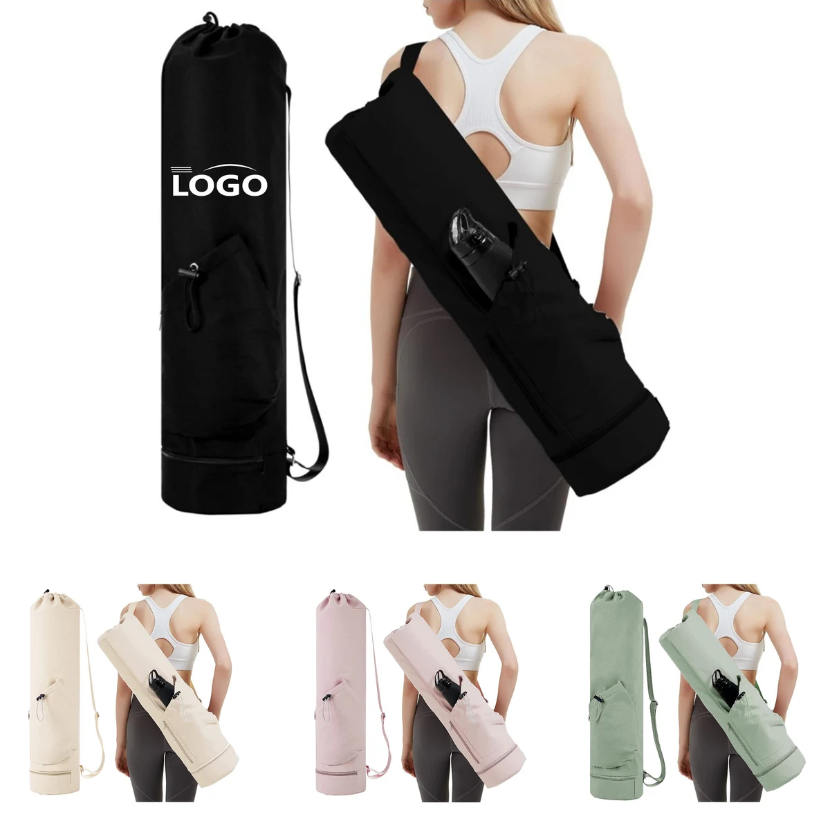 Versatile Yoga Mat Carry Bag with Customizable Strap 1