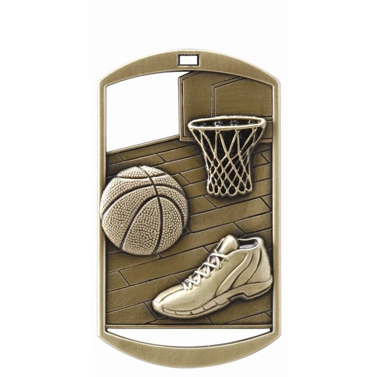 Basketball DT Series Medal, 2" tall 1