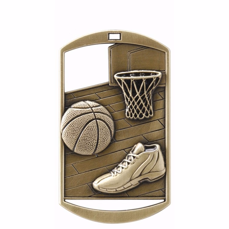 Basketball DT Series Medal, 2" tall