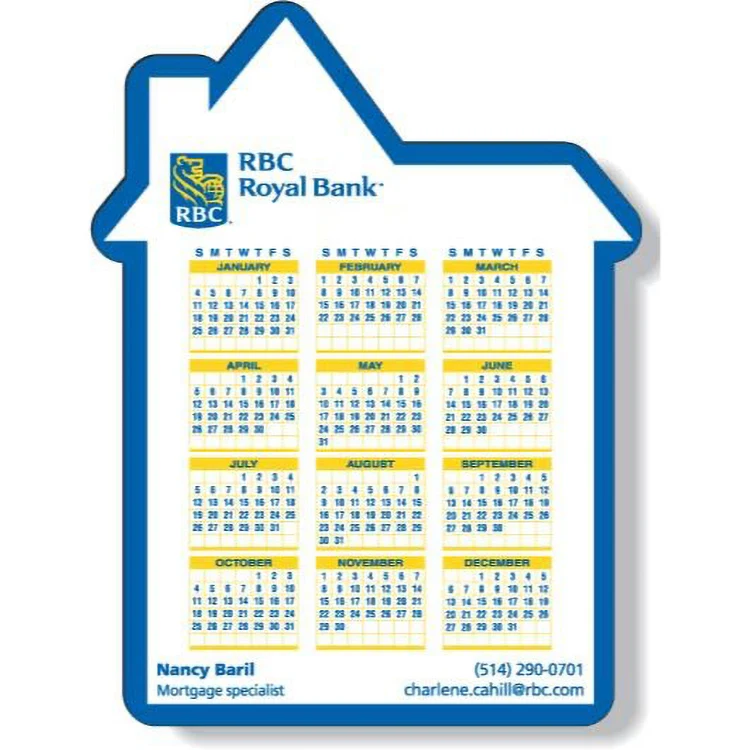 Stock House Magnet (5.5"x7.25"), Screen-printed White Matte Vinyl Topcoat 1