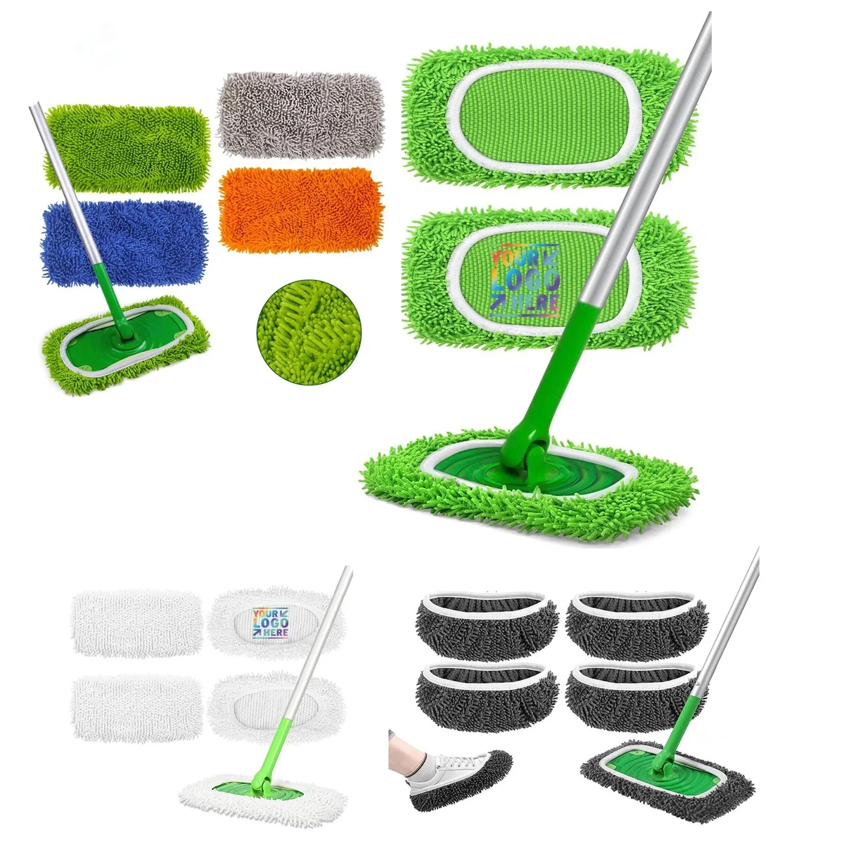 Reusable Microfiber Mop Pads Compatible 1