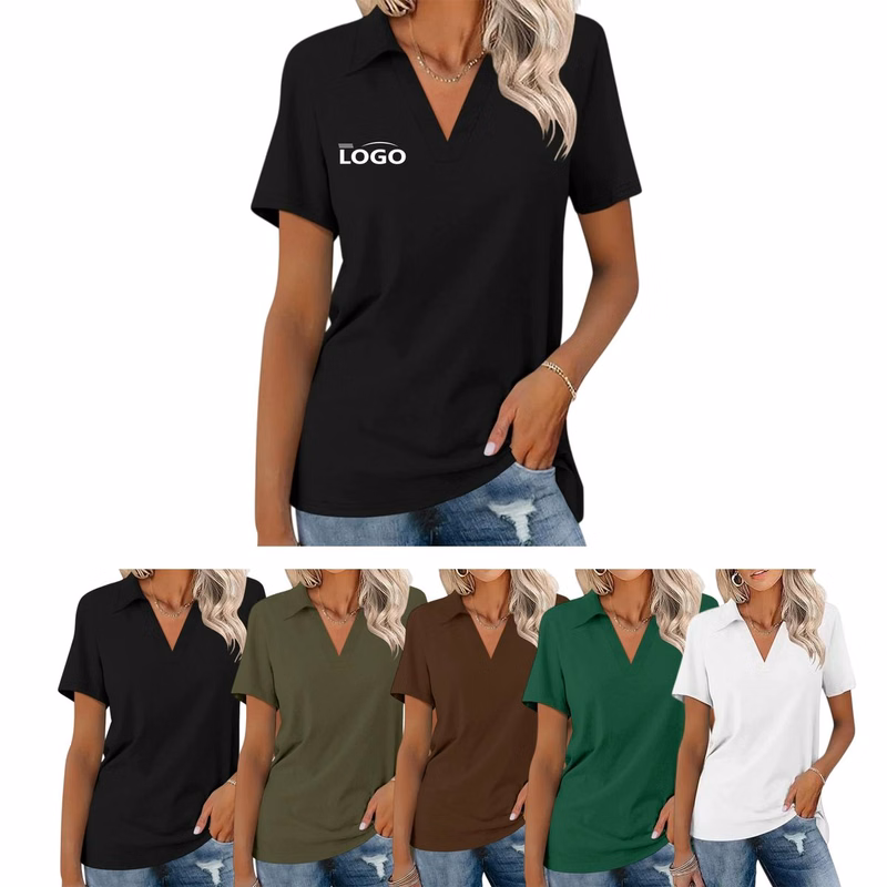 Short-sleeve Shirt With a Printed Collar And Zipper