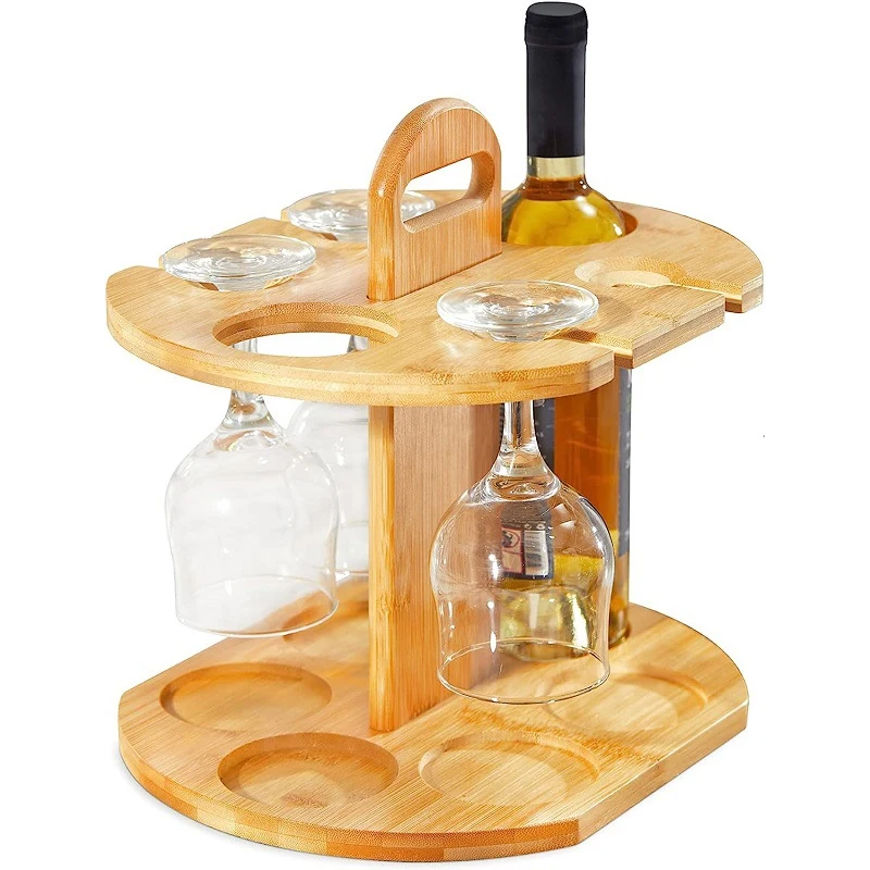 Bamboo Wine Storage And Display Rack 1