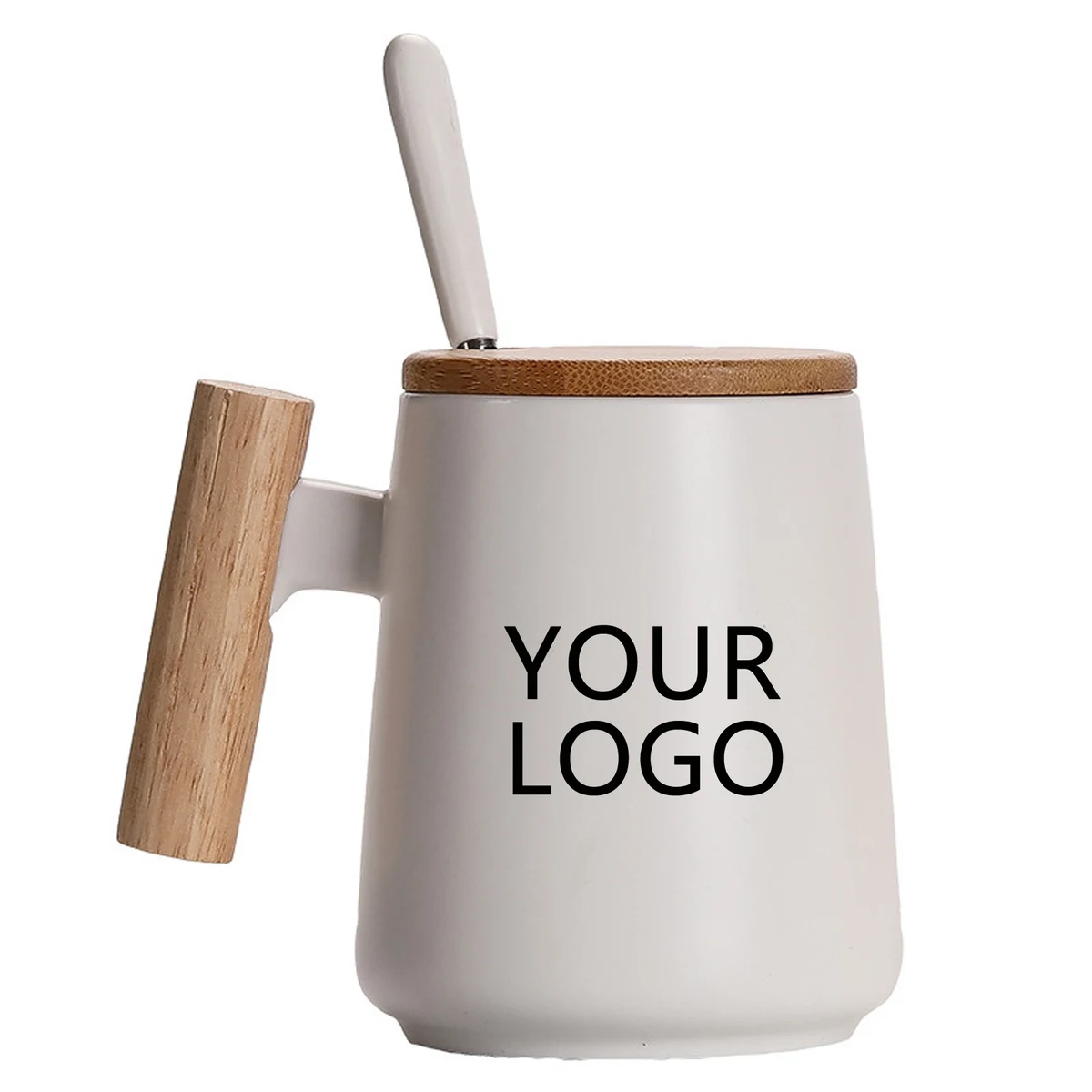 Coffee Mug with Wooden Lid 1