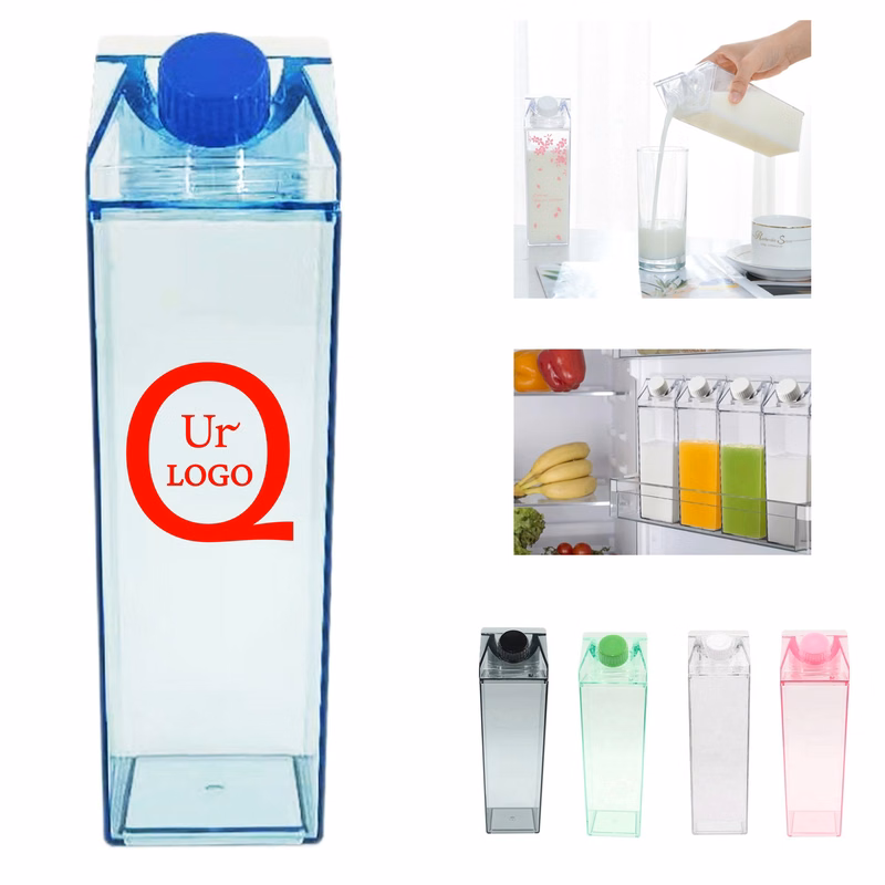 17 Oz Plastic Rectangle Water Bottle