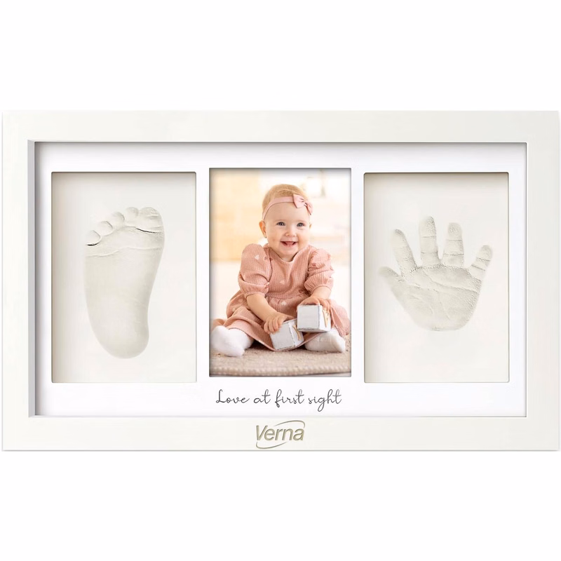 Baby Clay Handprint Footprint Keepsake Photo Frame Kit