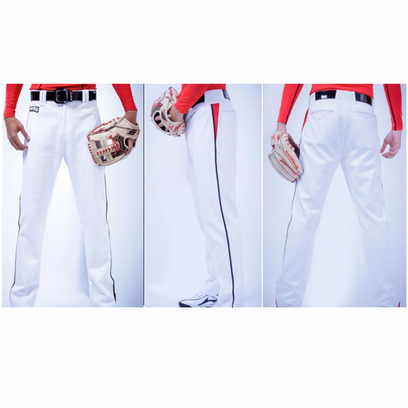 Premium Full Length Solid Color Baseball Pants w/ Piping and