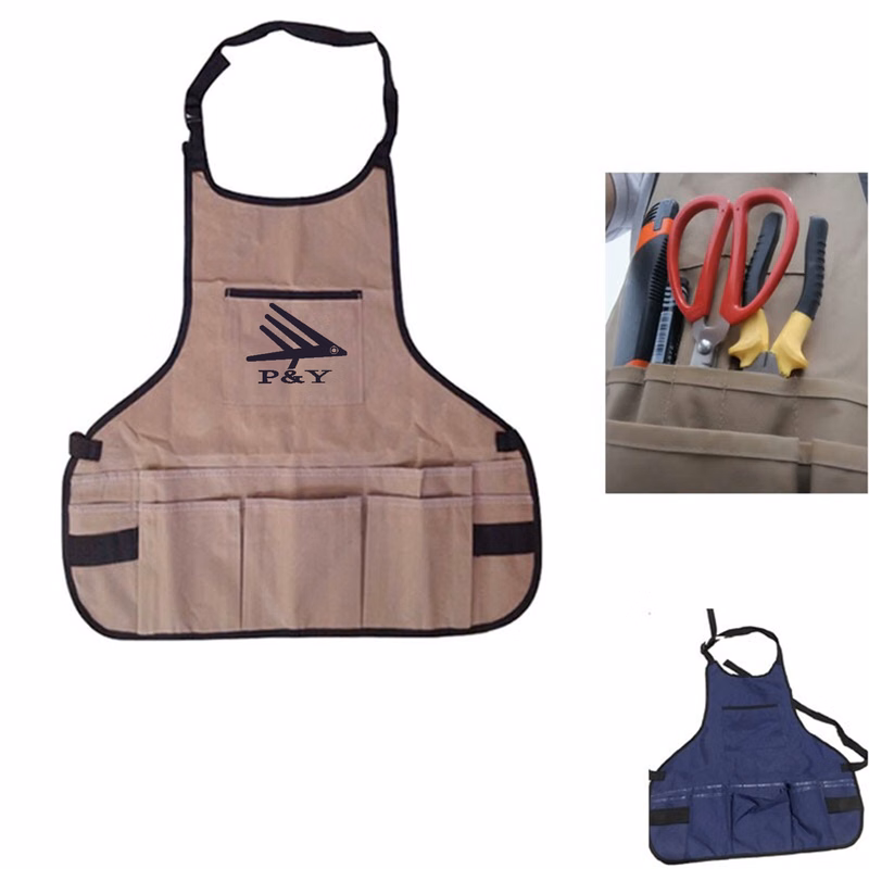 Multi-Pocket Canvas Tool Apron for Household Repair