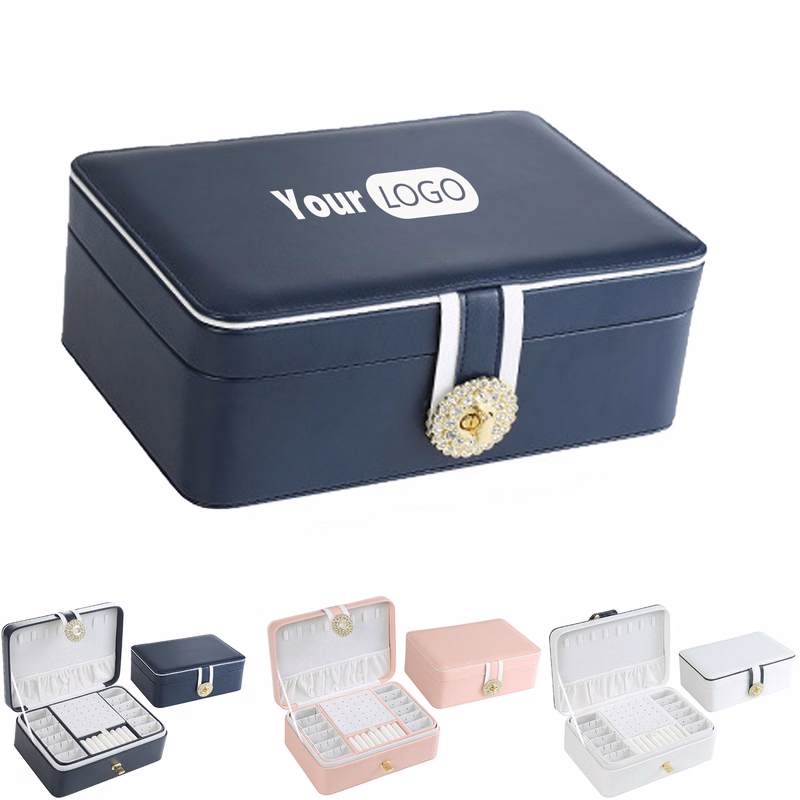 Double-Layer PU Large Capacity Jewelry Box