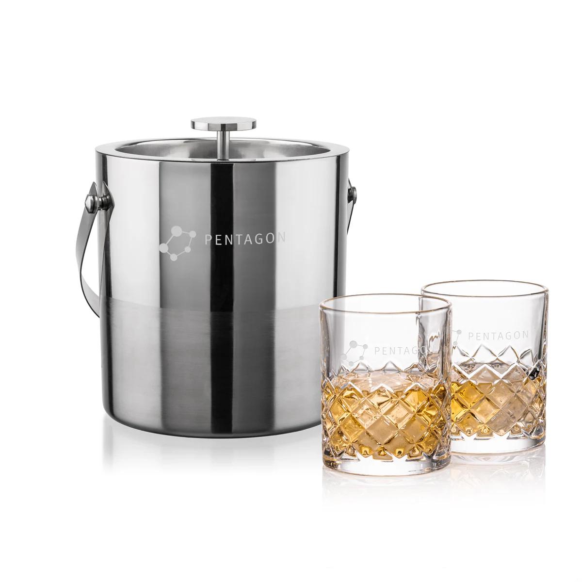 Catania Ice Bucket & Longford On-the-Rocks Set 1