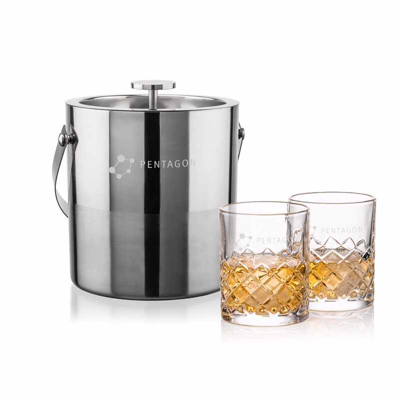 Catania Ice Bucket & Longford On-the-Rocks Set