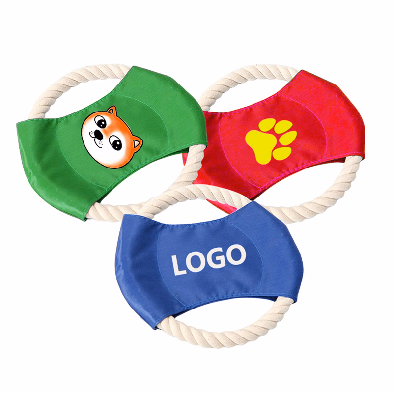 Durable Dog Flying Disc With Rope Toy