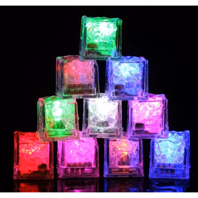 LED Light Up Ice Cube Decor