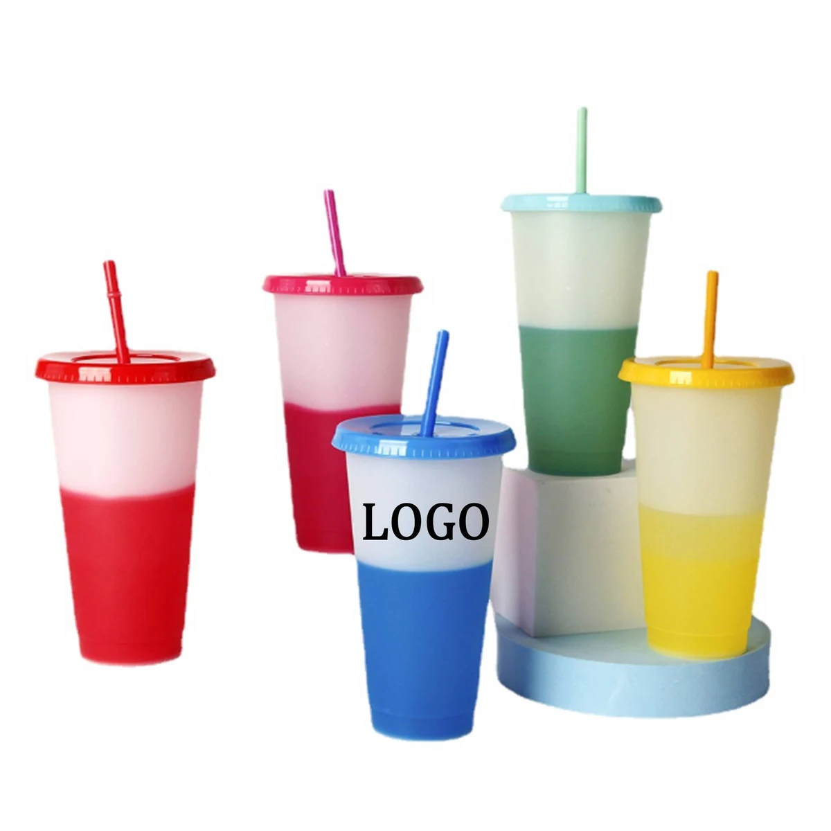 27 Oz. Color Changing Stadium Straw Cup 1