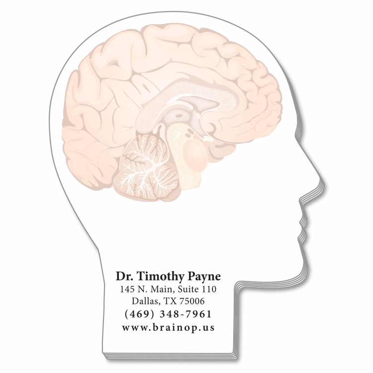 Adhesive Note Shape - Face Profile - Right Facing (3.4x4.3) - 50 Sheets