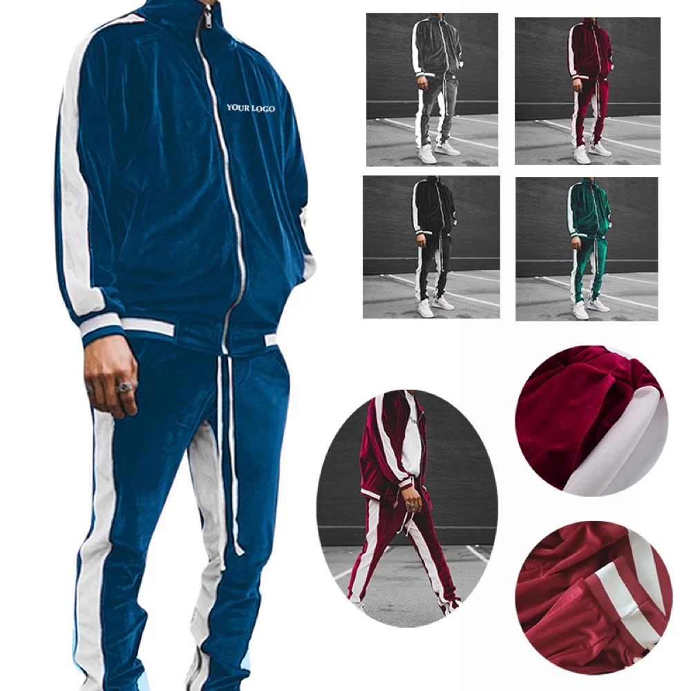 Men's Velour 2 Piece Sweatshirt/Sweatpants Set 1