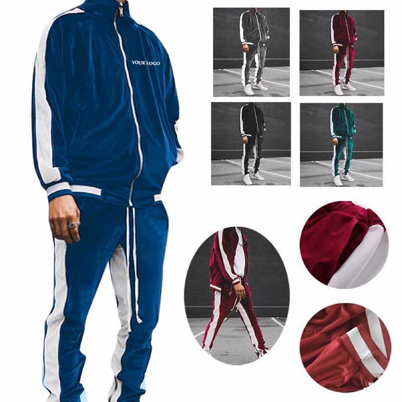 Men's Velour 2 Piece Sweatshirt/Sweatpants Set