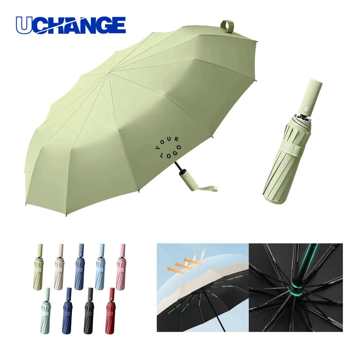 Anti Wind Umbrella Vinyl Fabric 1