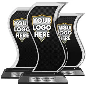 Acrylic Trophy: 10" Curve Shape, (Event type/desig 1