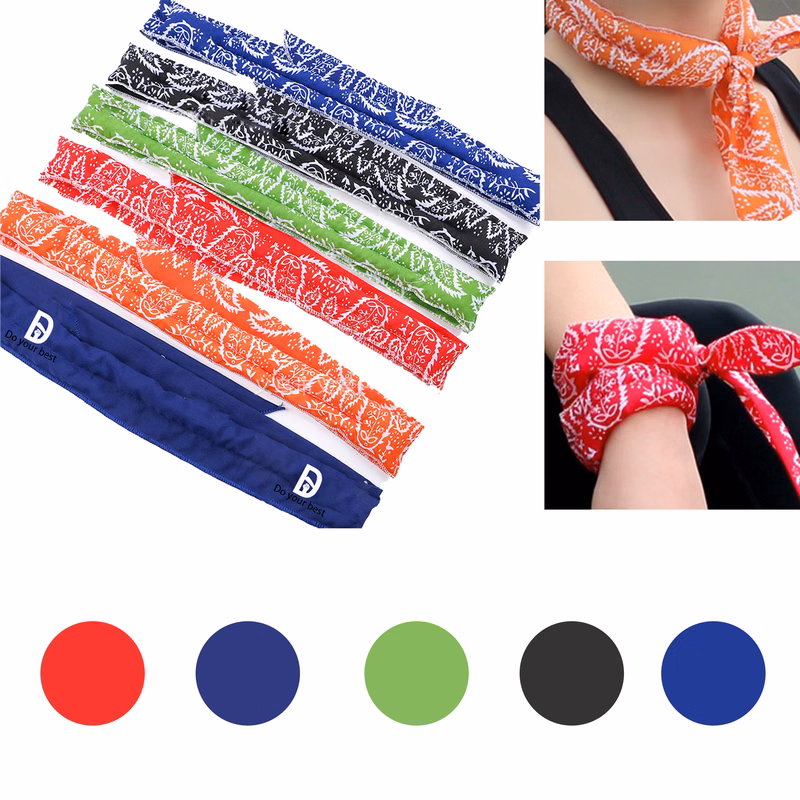 MOQ 100 Cotton Cooling Gel Bandana Head Band