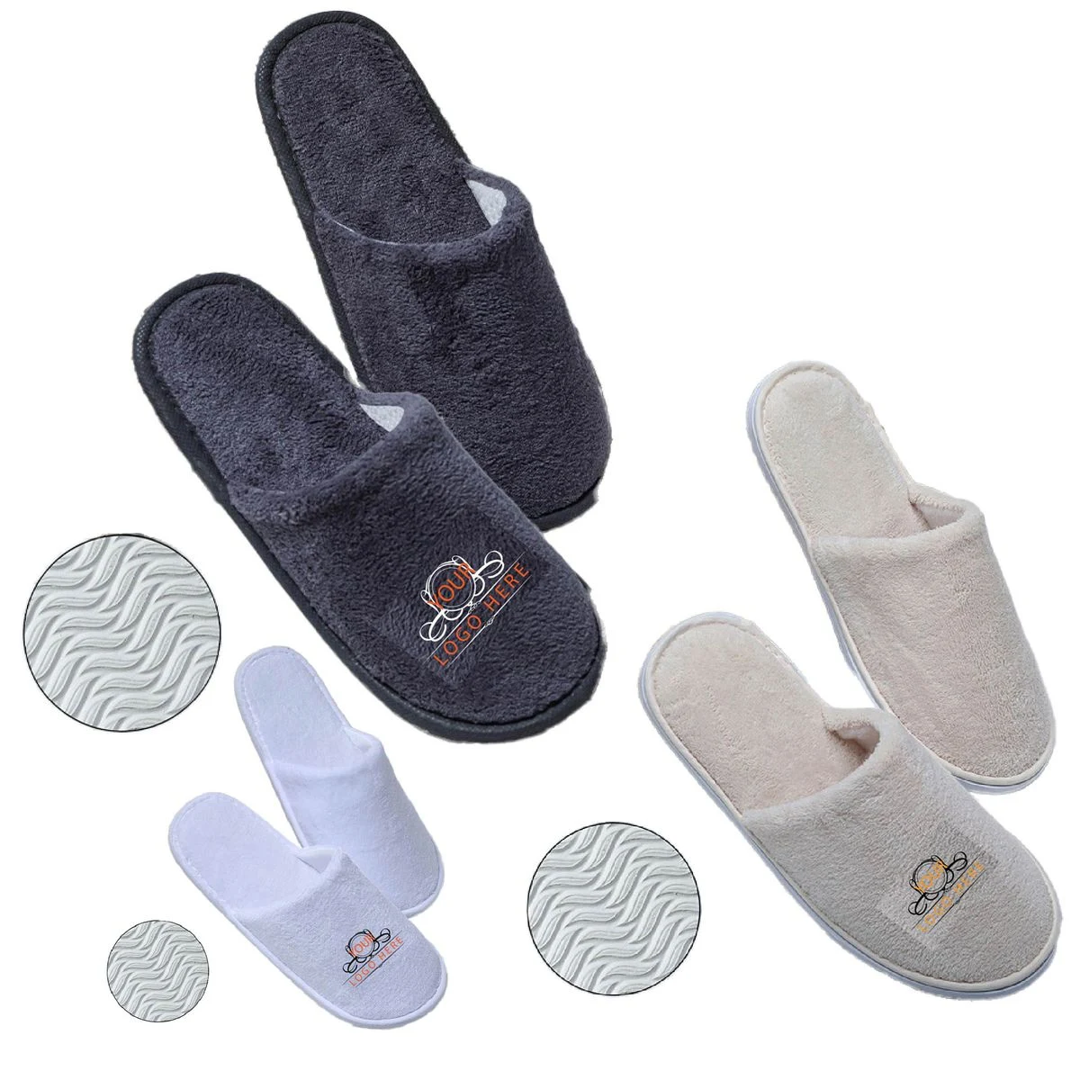 Travel Fleece Slippers Soft Warm Foldable Indoor Shoes 1
