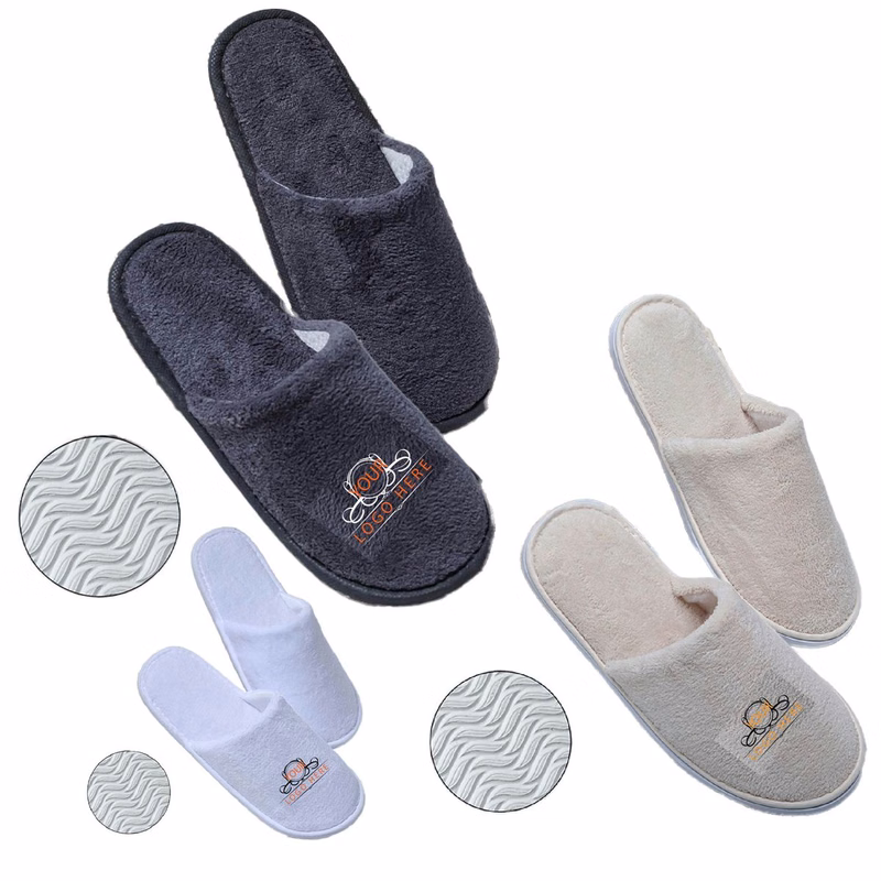Travel Fleece Slippers Soft Warm Foldable Indoor Shoes