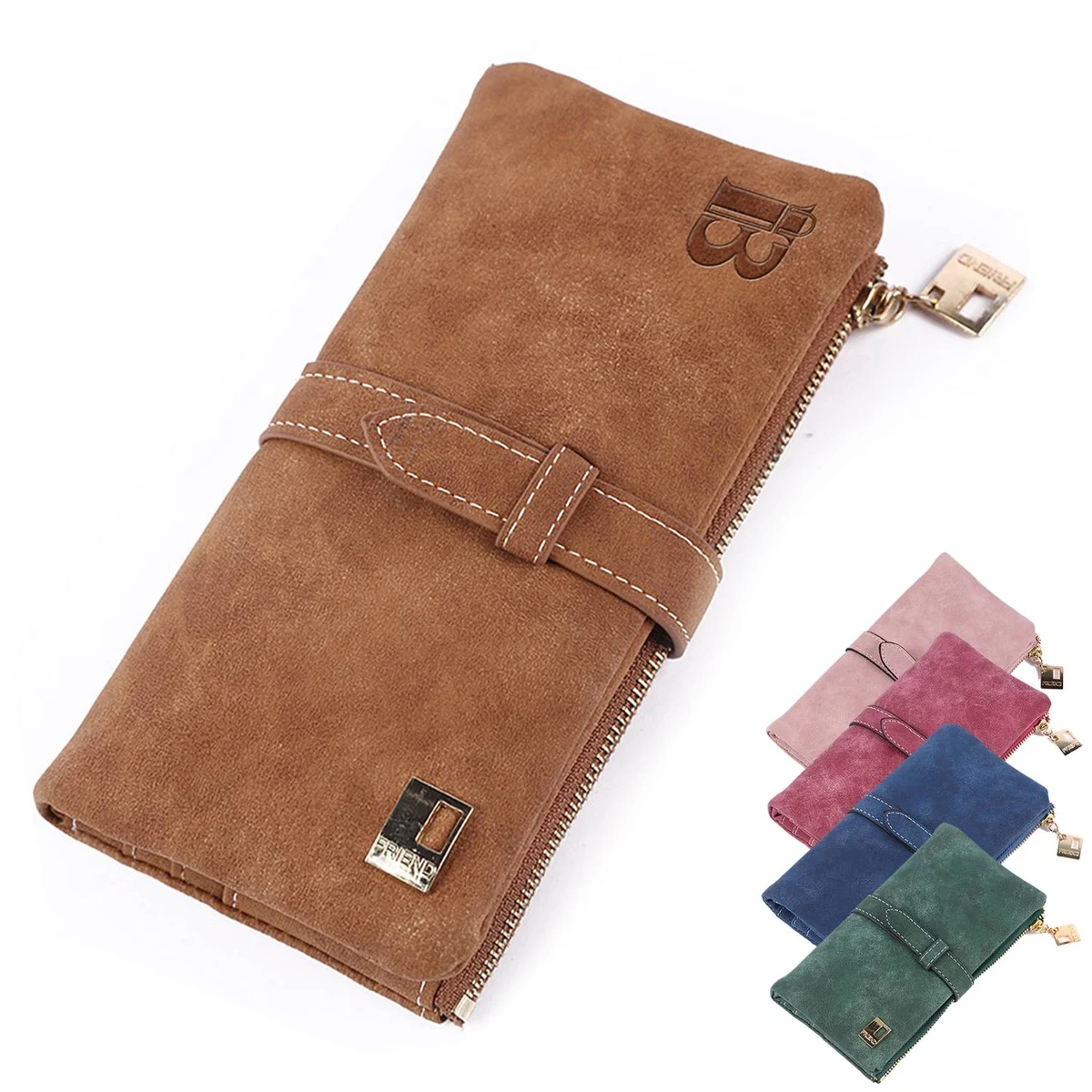 PU Leather Buckle Wallet Purse 1