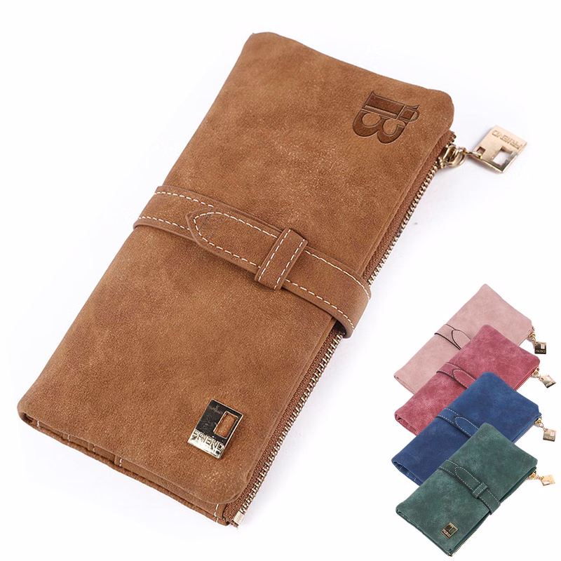 PU Leather Buckle Wallet Purse