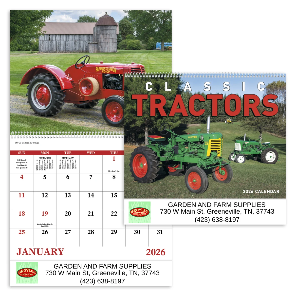 13 Month Classic Tractors - Spiral 1