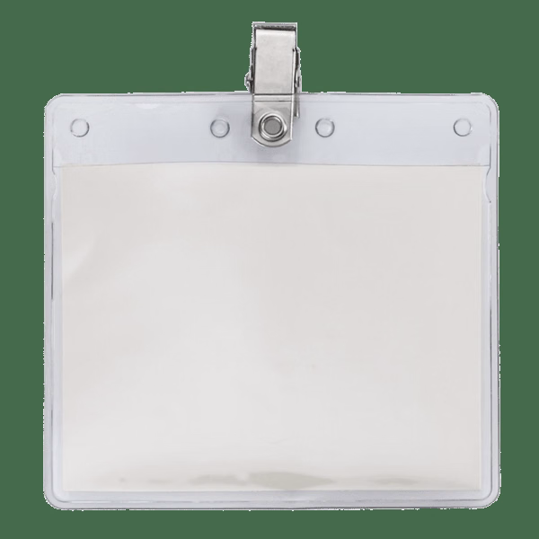 4" x 3" Blank Horizontal Vinyl Pouch with Bulldog Clip