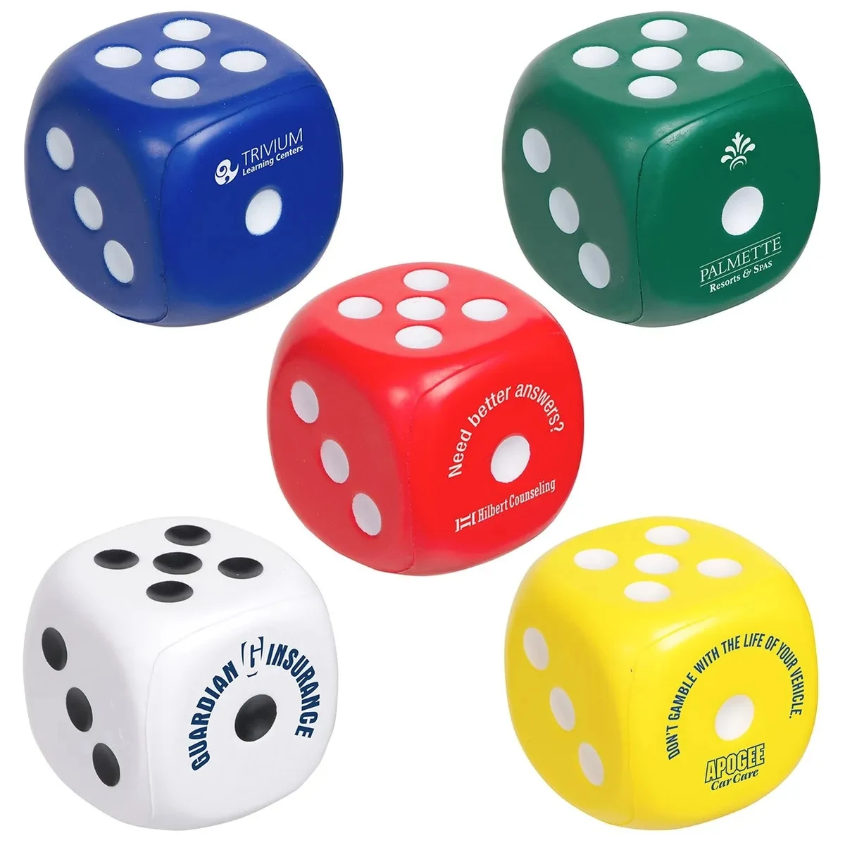 PU Dice Shape Stress Reliever Balls 1