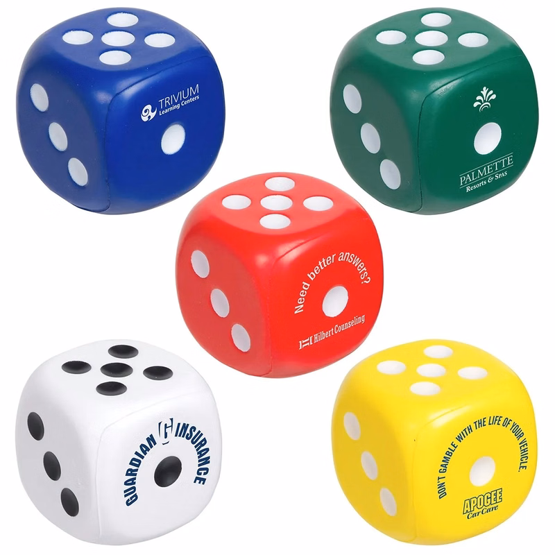 PU Dice Shape Stress Reliever Balls