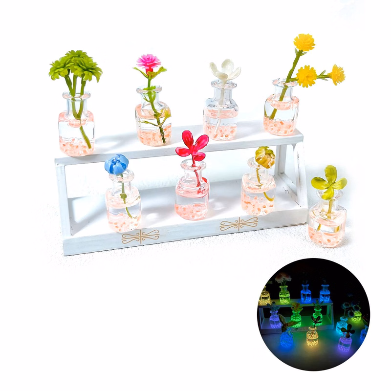 Glowing Square Bottle Plant Pot