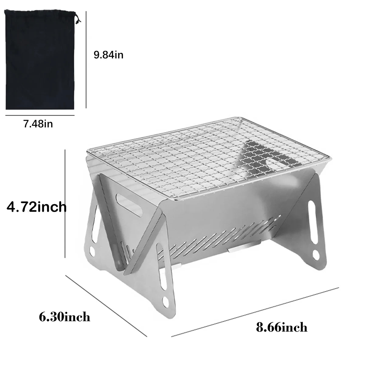 Outdoor foldable card stove barbecue grill 1
