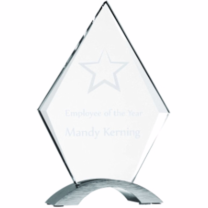7 1/4" Diamond Cosmic Acrylic Award w/Silver Base