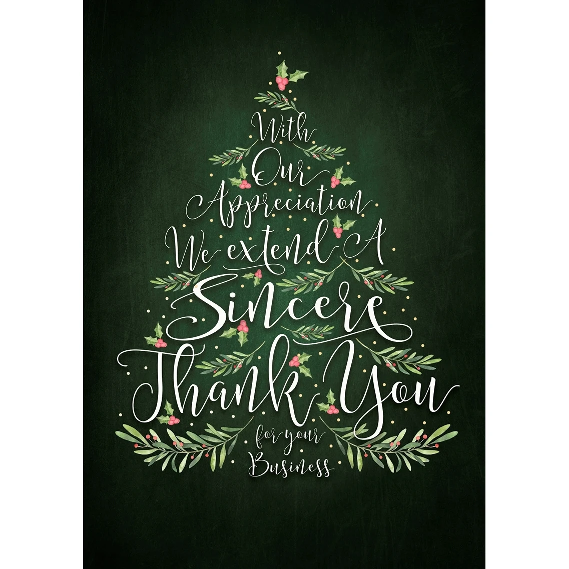 Evergreen Thanks Holiday Cards 1